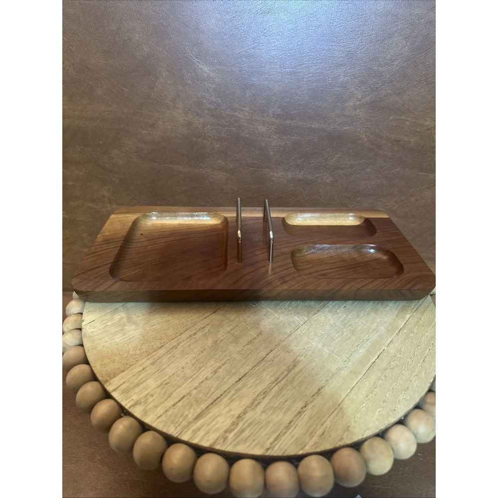 Vintage Wooden Desk Valet, Single Tier Valet for Desk or Dresser MCM